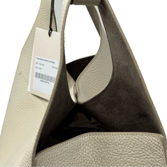 NWT CUYUNA Oversized Double Loop Bag | Ecru Leather - Picture 5 of 14